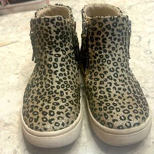 Harper Canyon Black and Gold Leopard Kids Boots